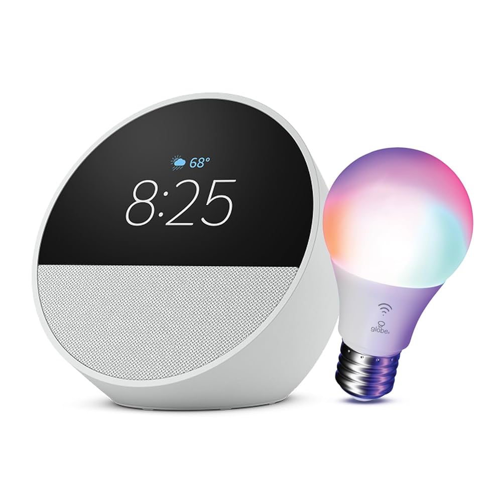 Amazon.com: Echo Spot with Globe Electric Smart Bulb